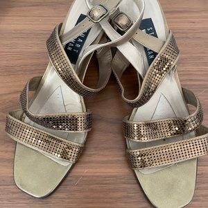Stuart Weitzman sequin heeled sandals